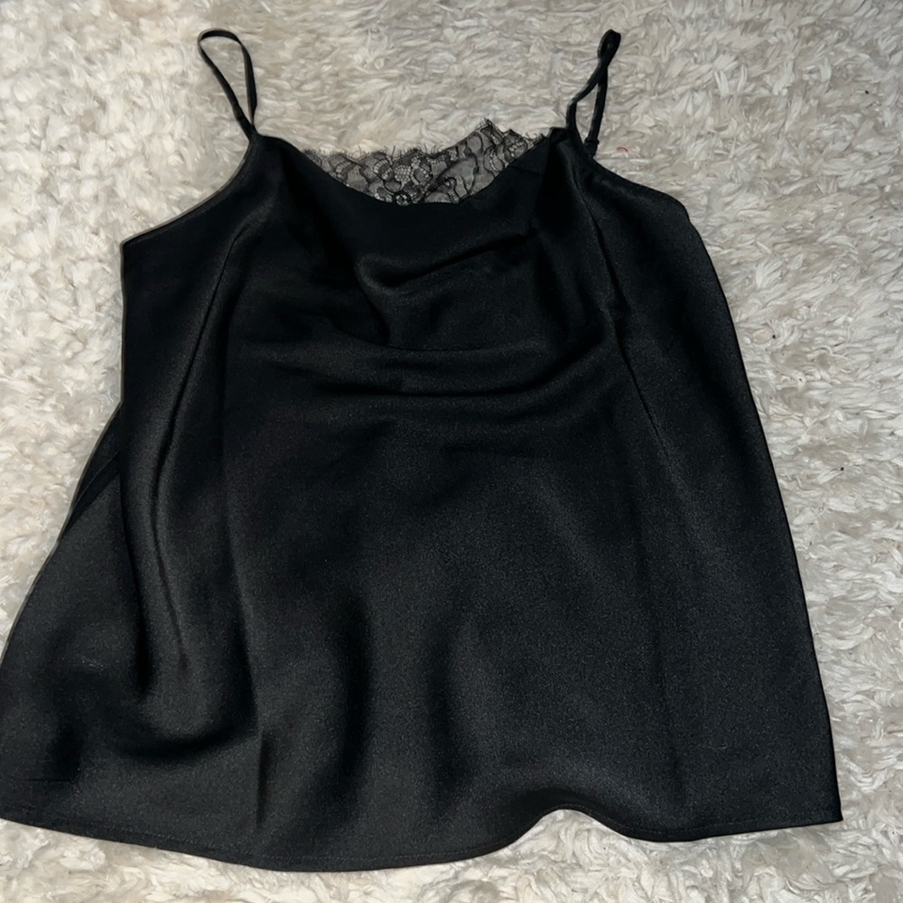 NWT black lace tank top